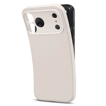 Удароустойчив силиконов (TPU) калъф за iPhone 17 Pro - Spigen Liquid Air Case (бежов) 6