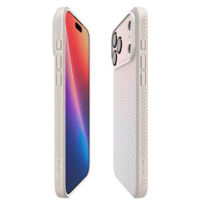 Удароустойчив силиконов (TPU) калъф за iPhone 17 Pro - Spigen Liquid Air Case (бежов) 7