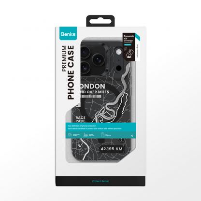  Хибриден удароустойчив кейс с MagSafe за iPhone 17 Pro - Benks Magnetic City London Case (черен) 7