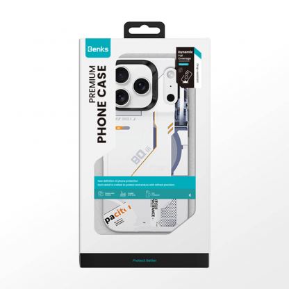 Хибриден удароустойчив кейс с MagSafe за iPhone 17 Pro Max - Benks Magnetic Dynamic Mecha Case (бял) 9
