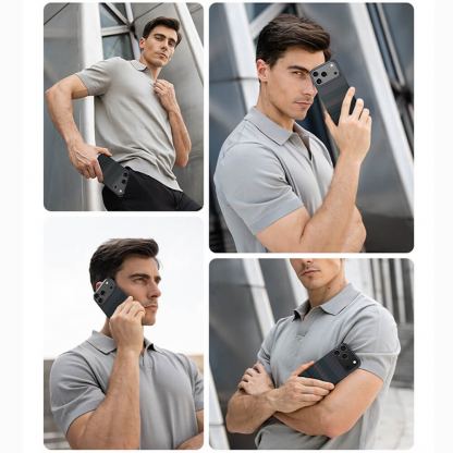 Кевларен кейс с MagSafe за iPhone 17 Pro - Benks Armor Air Aurora Kevlar Case 600D (черен-зелен) 5