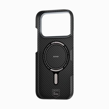 Кевларен кейс с MagSafe за iPhone 17 Pro - Benks Armor Air Kevlar Metal Frame Case 600D (черен) 3