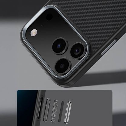 Удароустойчив кевларен кейс с MagSafe за iPhone 17 Pro Max - Benks Magnetic Armor Pro Kevlar Case Metal Frame Camera Control Case 600D (черен) 12