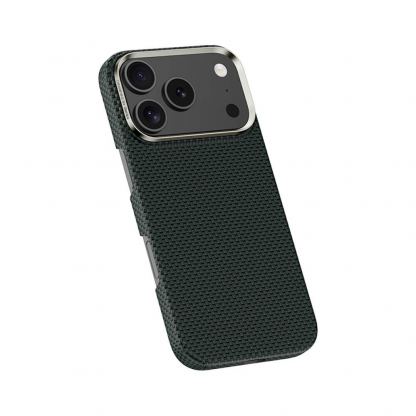 Кевларен кейс с MagSafe за iPhone 17 Pro - Benks Magnetic Armor Tint Kevlar Case 1000D (зелен) 2