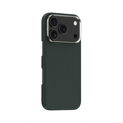 Кевларен кейс с MagSafe за iPhone 17 Pro - Benks Magnetic Armor Tint Kevlar Case 1000D (зелен) 3