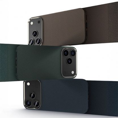 Кевларен кейс с MagSafe за iPhone 17 Pro - Benks Magnetic Armor Tint Kevlar Case 1000D (зелен) 5