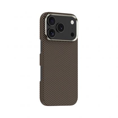 Кевларен кейс с MagSafe за iPhone 17 Pro - Benks Magnetic Armor Tint Kevlar Case 1000D (златист) 3