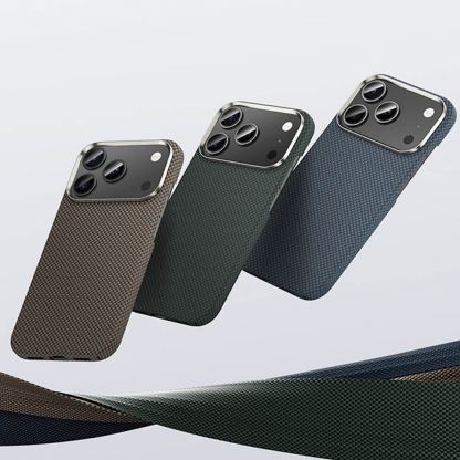 Кевларен кейс с MagSafe за iPhone 17 Pro - Benks Magnetic Armor Tint Kevlar Case 1000D (златист) 4