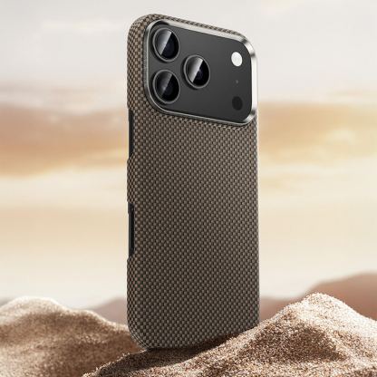 Кевларен кейс с MagSafe за iPhone 17 Pro - Benks Magnetic Armor Tint Kevlar Case 1000D (златист) 5