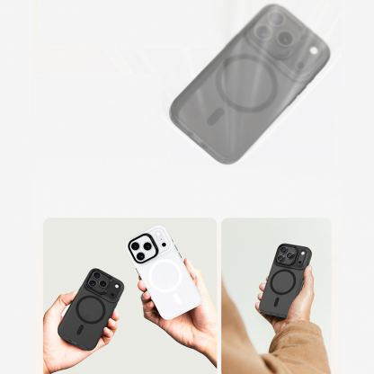 Хибриден удароустойчив кейс с MagSafe за iPhone 17 - Benks Magnetic Lucid Armor Camera Control Case (черен) 3
