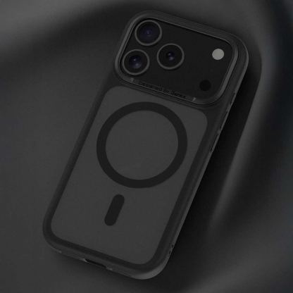 Хибриден удароустойчив кейс с MagSafe за iPhone 17 Pro - Benks Magnetic Mist Metal Frame Case (черен) 6