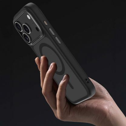 Хибриден удароустойчив кейс с MagSafe за iPhone 17 Pro Max - Benks Magnetic Mist Metal Frame Case (черен) 5
