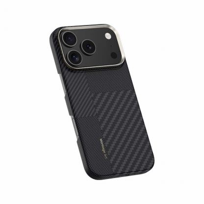 Кевларен кейс с MagSafe за iPhone 17 Pro Max - Benks Montage Magnetic Armor Air Kevlar Metal Frame Case 600D and 1500D (черен) 3