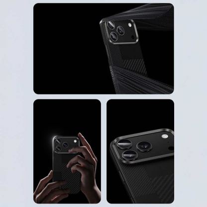 Кевларен кейс с MagSafe за iPhone 17 Pro Max - Benks Montage Magnetic Armor Air Kevlar Metal Frame Case 600D and 1500D (черен) 4