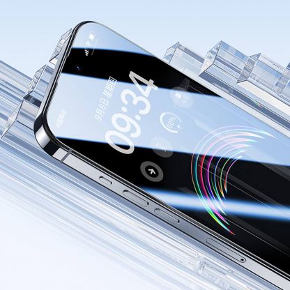 Калено стъклено защитно покритие за дисплея на iPhone 17 Pro Max - Benks Air Shield HD Full Screen Tempered Glass (черен-прозрачен) 6