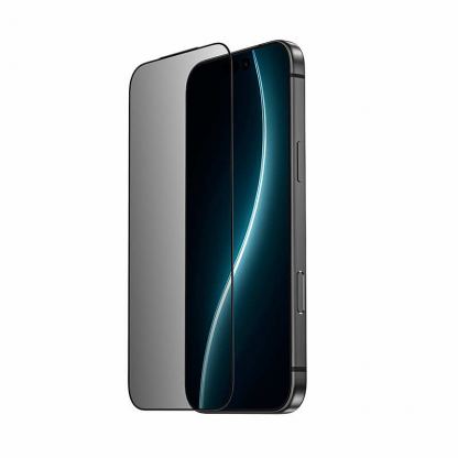 Стъклено защитно покритие с определен ъгъл на виждане за дисплея на iPhone 17 Pro (черен-прозрачен)  - Benks Ultra Shield Privacy Tempered Glass 2