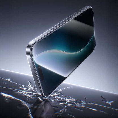 Стъклено защитно покритие с определен ъгъл на виждане за дисплея на iPhone 17 Pro (черен-прозрачен)  - Benks Ultra Shield Privacy Tempered Glass 8