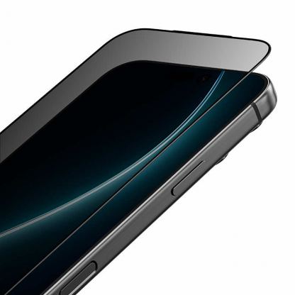 Стъклено защитно покритие с определен ъгъл на виждане за дисплея на iPhone 17 Pro Max (черен-прозрачен)  - Benks Ultra Shield Privacy Tempered Glass 4
