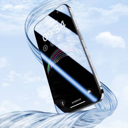 Калено стъклено защитно покритие за дисплея на iPhone 17, iPhone 16 Pro - Benks Air Shield HD Full Screen Tempered Glass (черен-прозрачен) 7