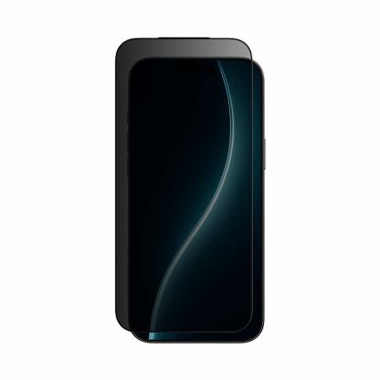 Стъклено защитно покритие с определен ъгъл на виждане за дисплея на iPhone 17 Pro (черен-прозрачен)  - Benks Air Shield Privacy Tempered Glass 2