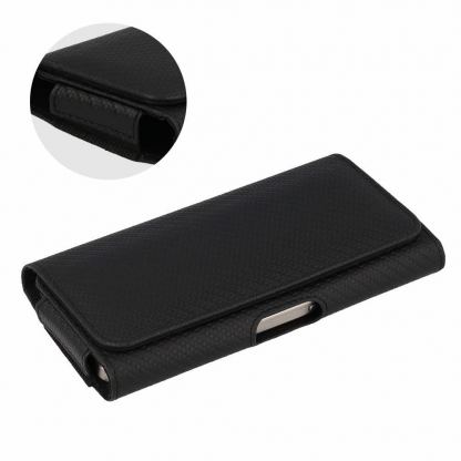 Кожен калъф с щипка за колан за iPhone 17 Pro Max/16 Pro Max/Samsung A55 5G/A53/S25/S24 и други - HIT Holster Pattern 3 (SIZE XL - 167x83 mm) 4