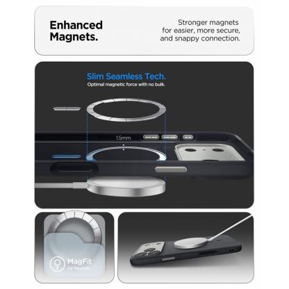 Силиконов (TPU) калъф с висока степен на защита с MagSafe за iPhone 17 Pro Max - Spigen Nano Pop MagSafe Case (черен) 11