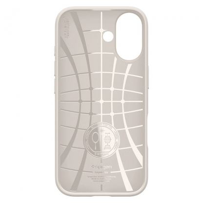 Удароустойчив силиконов (TPU) калъф за iPhone 17 - Spigen Liquid Air Case (бежов) 3
