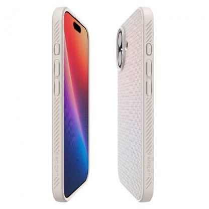 Удароустойчив силиконов (TPU) калъф за iPhone 17 - Spigen Liquid Air Case (бежов) 6