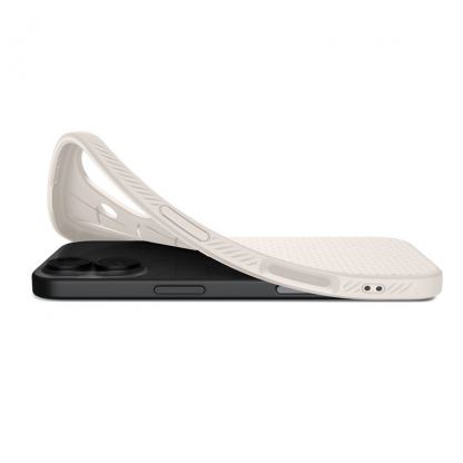 Удароустойчив силиконов (TPU) калъф за iPhone 17 - Spigen Liquid Air Case (бежов) 7