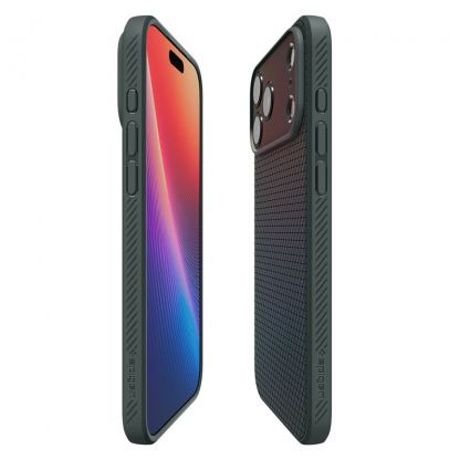 Удароустойчив силиконов (TPU) калъф за iPhone 17 Pro - Spigen Liquid Air Case (зелен) 8