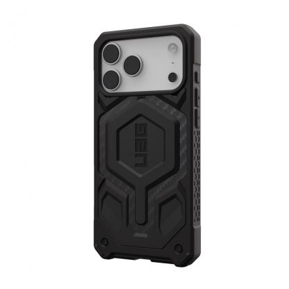 Удароустойчив хибриден кейс с MagSafe за iPhone 17 Pro Max - Urban Armor Gear Monarch Pro Case (черен-карбон) 5