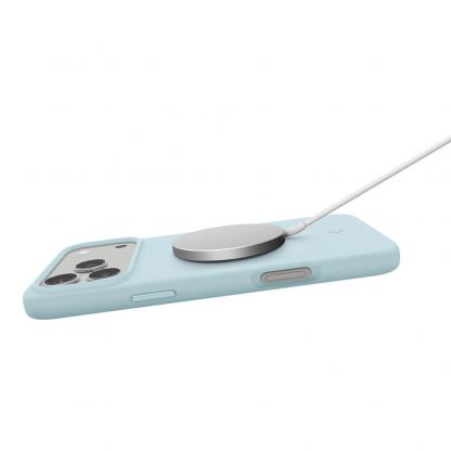 Силиконов (TPU) калъф с MagSafe за iPhone 17 Pro Max - Spigen Silicone Fit MagSafe Case (светлосин) 7