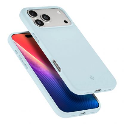 Силиконов (TPU) калъф с MagSafe за iPhone 17 Pro Max - Spigen Silicone Fit MagSafe Case (светлосин) 8