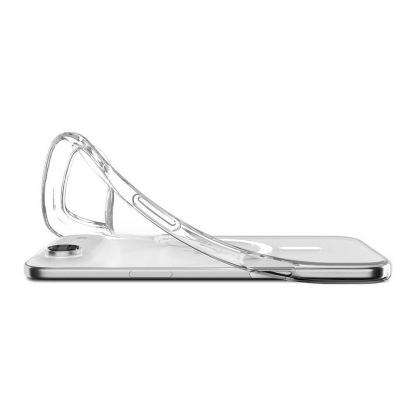  Тънък силиконов (TPU) калъф с MagSafe за iPhone 17 Air - Spigen Liquid Crystal MagSafe Case (прозрачен-бял) 6