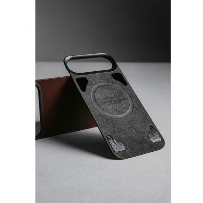 Магнитен кожен (естествена кожа) гръб с MagSafe за iPhone 17 Pro - Nomad Magnetic Horween Leather Back (черен) 6