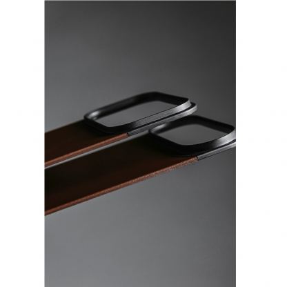 Магнитен кожен (естествена кожа) гръб с MagSafe за iPhone 17 Pro - Nomad Magnetic Horween Leather Back (тъмнокафяв) 8