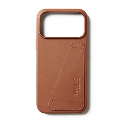 Премиум кожен (естествена кожа) кейс с MagSafe за iPhone 17 Pro Max - Mujjo Full Leather MagSafe Wallet Case (кафяв) 5