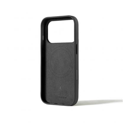 Премиум кожен (естествена кожа) кейс с MagSafe за iPhone 17 Pro - Mujjo Full Leather MagSafe Case (черен) 2