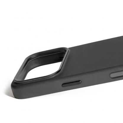 Премиум кожен (естествена кожа) кейс с MagSafe за iPhone 17 Pro - Mujjo Full Leather MagSafe Case (черен) 6