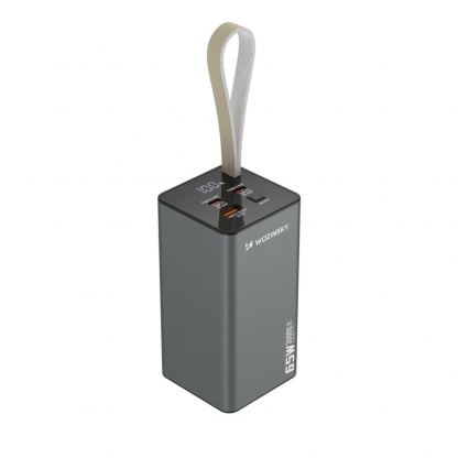 Външна батерия с 1xUSB-A, 2xUSB-C и технология за бързо зареждане - Wozinsky K65 Plus Power Bank 30000 mAh 65W (тъмносив) 3