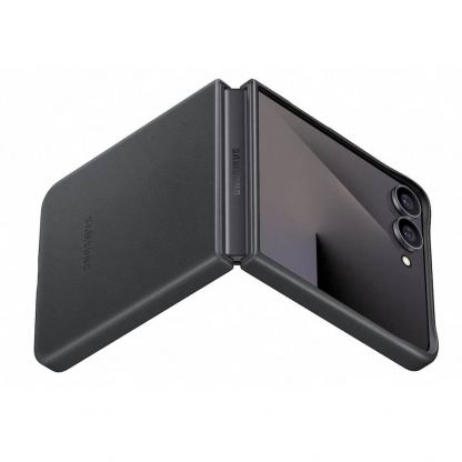 Оригинален кожен кейс за Samsung Galaxy Z Flip7 - Samsung KindSuit Leather Cover EF-VF766PBE (черен) 4