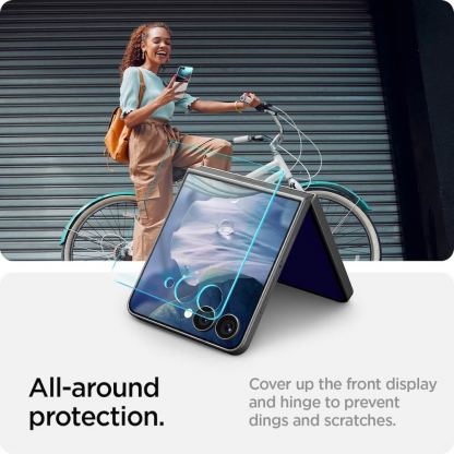 2 броя стъклени защитни покрития за дисплея на Samsung Galaxy Z Flip7 - Spigen Glas.tR EZ Fit Tempered Glass 2 Pack (прозрачно) 12