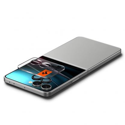 2 комплекта предпазни стъклени лещи за камерата на Samsung Galaxy Z Flip7 - Spigen Optik.tR EZ Fit Tempered Glass 2 Pack (черен) 5