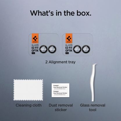 2 комплекта предпазни стъклени лещи за камерата на Samsung Galaxy Z Flip7 - Spigen Optik.tR EZ Fit Tempered Glass 2 Pack (черен) 12