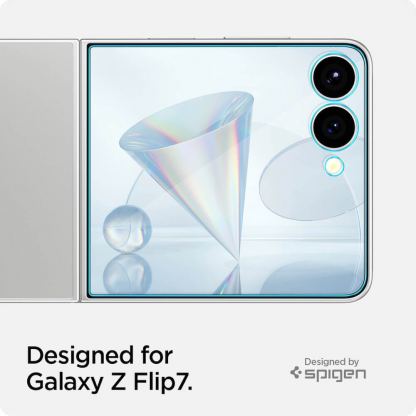 Стъклено защитно покритие за дисплея на Samsung Galaxy Z Flip7 - Spigen Glas.tR EZ Fit Tempered Glass (прозрачно) 10