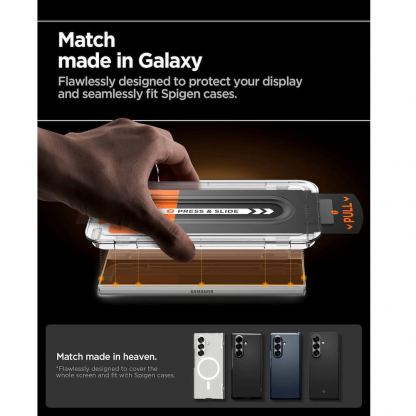 2 броя стъклени защитни покрития за дисплея на Samsung Galaxy Z Fold7 - Spigen Glas.tR EZ Fit Pro Tempered Glass 2 Pack (прозрачен) 8