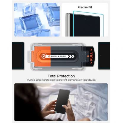 2 броя стъклени защитни покрития за дисплея на Samsung Galaxy Z Fold7 - Spigen Glas.tR EZ Fit Pro Tempered Glass 2 Pack (прозрачен) 12