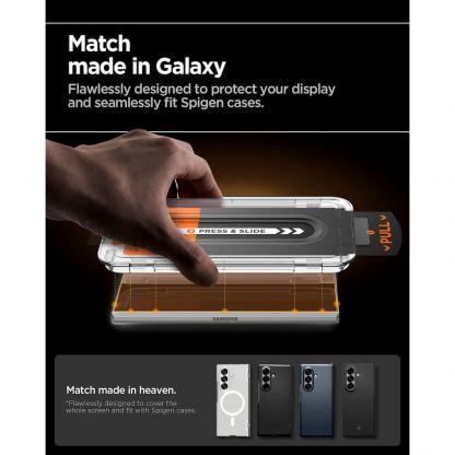 Стъклени защитно покритие за дисплея на Samsung Galaxy Z Fold7 - Spigen Glas.tR EZ Fit Pro Tempered Glass (прозрачен) 8