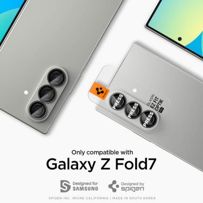 2 комплекта предпазни стъклени лещи за камерата на Samsung Galaxy Z Fold7 - Spigen Glas.tR EZ Fit Optik Pro Lens Protector 2 Pack (черен) 6