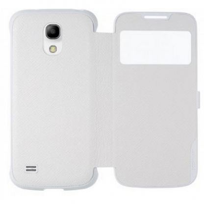 Made for Samsung View Book Case - кожен калъф за Samsung Galaxy S4 mini (бял) 3
